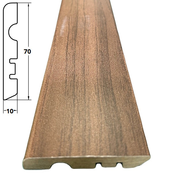 PIRCHER BATTISCOPA IN MDF NOCE MM10X70X2400