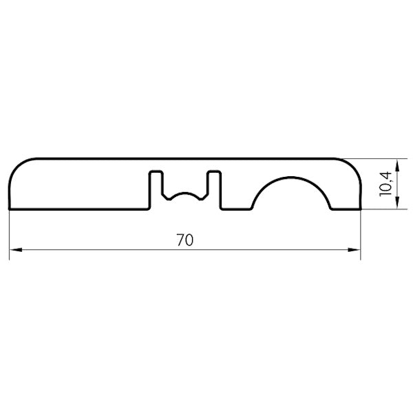 PIRCHER COPRIFILO IN MDF ROVERE MM10X70X2400