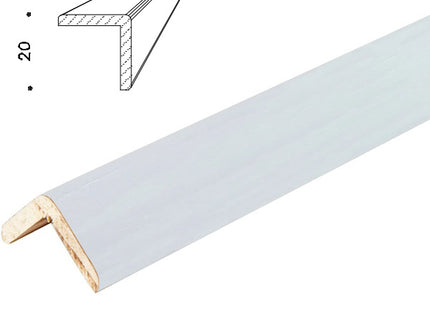 PIRCHER PARASPIGOLO IN AYOUS LISCIO BIANCO MM20X20X3000
