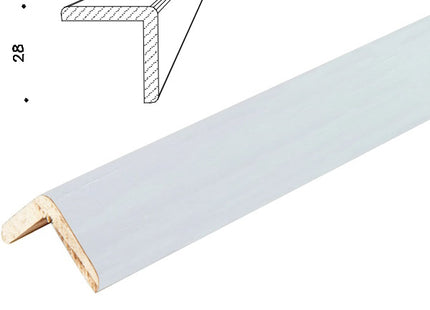 PIRCHER PARASPIGOLO IN AYOUS LISCIO BIANCO MM28X28X3000