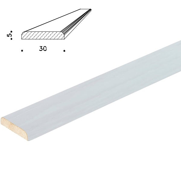 PIRCHER PIATTINA IN AYOUS LISCIA BIANCA MM 5X30X3000