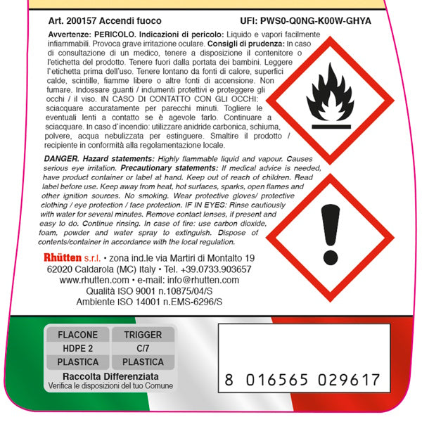 RHUTTEN ACCENDIFUOCO PER CAMINI E BARBECUE SPRAY ML750