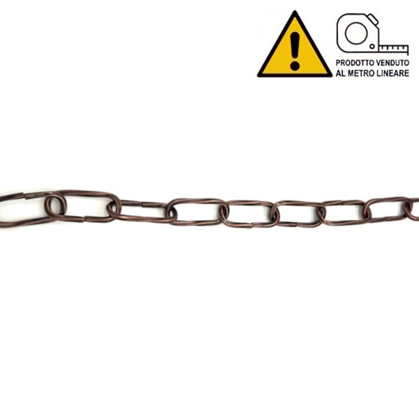 MINUTEX CATENA MIGNON RITORTA PER LAMPADARI FILO QUADRO BRONZATO D.MM2,2