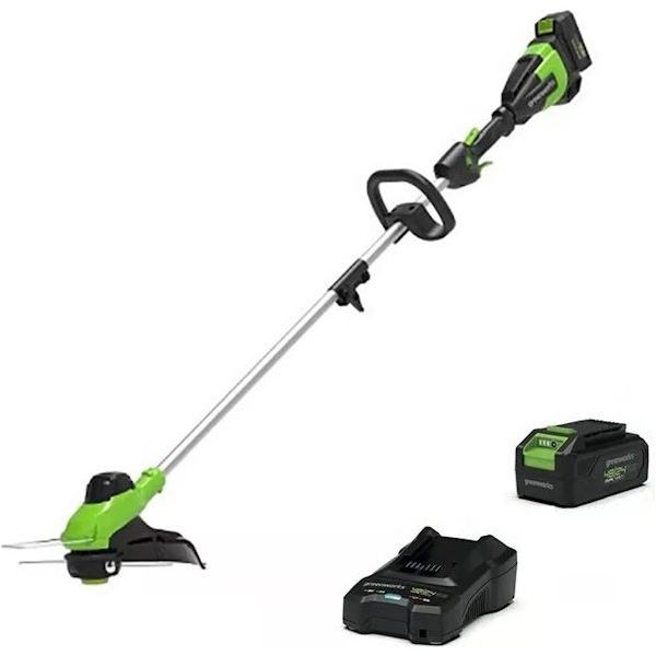 GREENWORKS DECESPUGLIATORE G48ST8K2 48V CON 1 BATTERIA E CARICABATTERIE