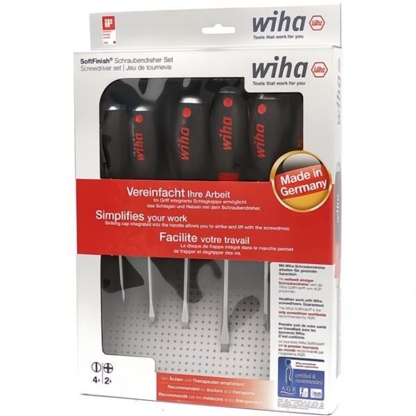 WIHA SERIE DI 6 GIRAVITI CON CALOTTA IN FERRO MOD. SOFTFINISH