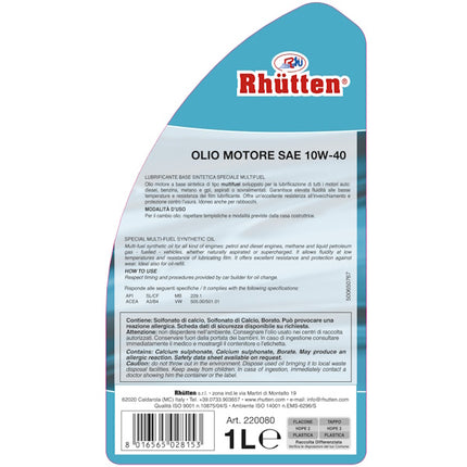 RHUTTEN OLIO MOTORE 4T 10W-40