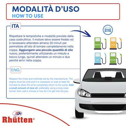 RHUTTEN OLIO MOTORE 4T  5W-40 FLACONE DA LT1