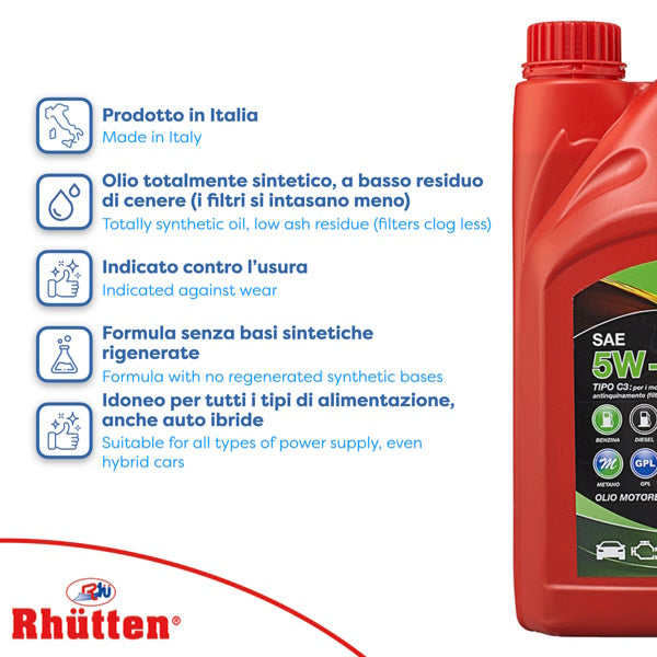 RHUTTEN OLIO MOTORE 4T  5W-30 C3