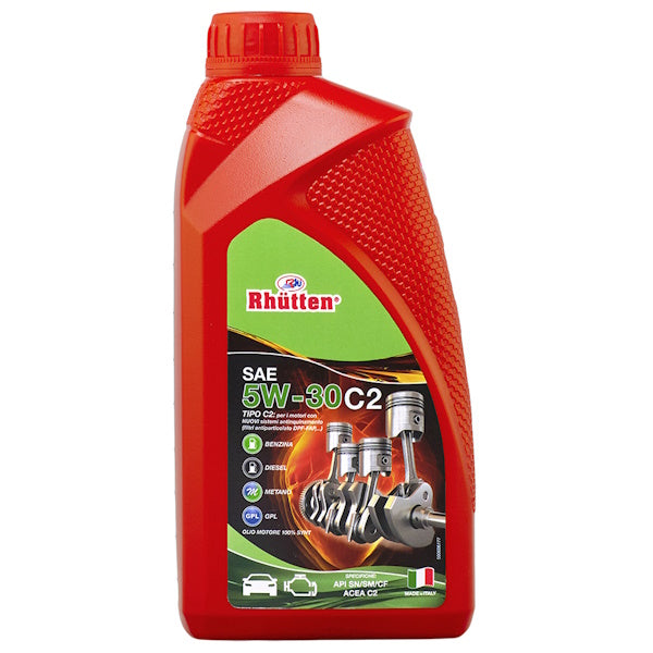 RHUTTEN OLIO MOTORE 4T  5W-30 C2 FLACONE DA LT1
