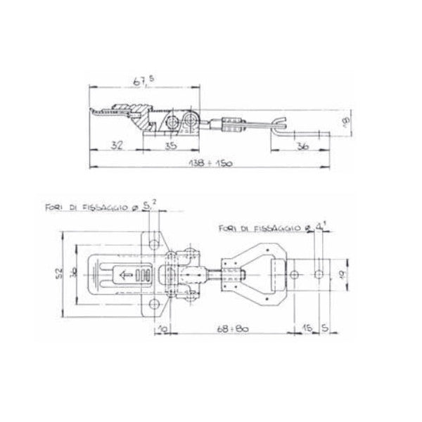HOMBERGER CHIUSURA A LEVA REGOLABILE NFS/2 CON RISCONTRO PNF/2