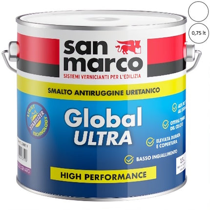 SAN MARCO GLOBAL ULTRA GL 25 SMALTO SATINATO BIANCO LT0,75