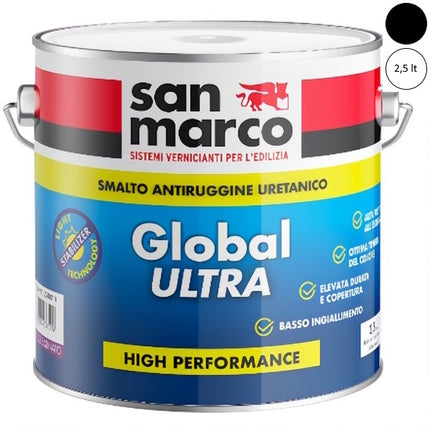 SAN MARCO GLOBAL ULTRA GL 25 SMALTO SATINATO NERO LT2,5