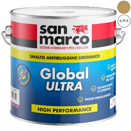 SAN MARCO GLOBAL ULTRA GL 25 SMALTO SATINATO GIALLO OCRA LT0,75*