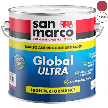 SAN MARCO GLOBAL ULTRA GL 25 SMALTO SATINATO ROSSO AMARANTO LT0,75*