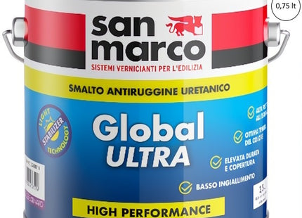 SAN MARCO GLOBAL ULTRA GL 25 SMALTO SATINATO ROSSO TERRACOTTA LT0,75*