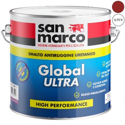 SAN MARCO GLOBAL ULTRA GL 25 SMALTO SATINATO ROSSO TERRACOTTA LT0,75*