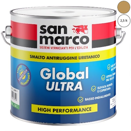 SAN MARCO GLOBAL ULTRA GL 85 SMALTO LUCIDO GIALLO OCRA LT2,5*