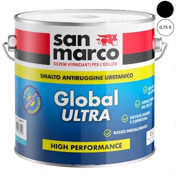 SAN MARCO GLOBAL ULTRA GL 10 SMALTO OPACO NERO LT0,75