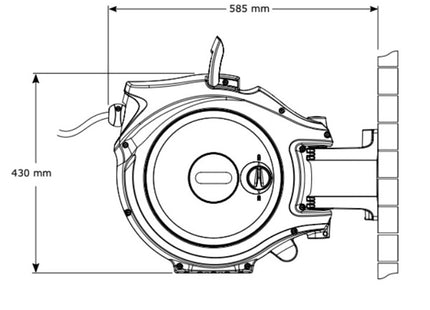 HOZELOCK RULLO AVVOLGITUBO AUTO REEL AUTOMATICO CON MT20 DI TUBO
