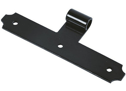 OM4 CANTONALE CENTRALE A T PERNO MM180X30X3 D.MM12 PIEGO MM28 NERO