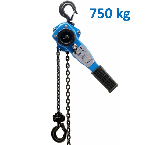 TRACTEL PARANCO A LEVA ALZA-TIRA BRAVO PORTATA KG 750 CON CATENA DA MT3