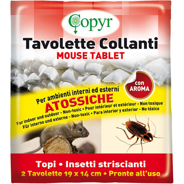 COPYR MOUSE TABLET TRAPPOLA COLLANTE PER TOPI E INSETTI