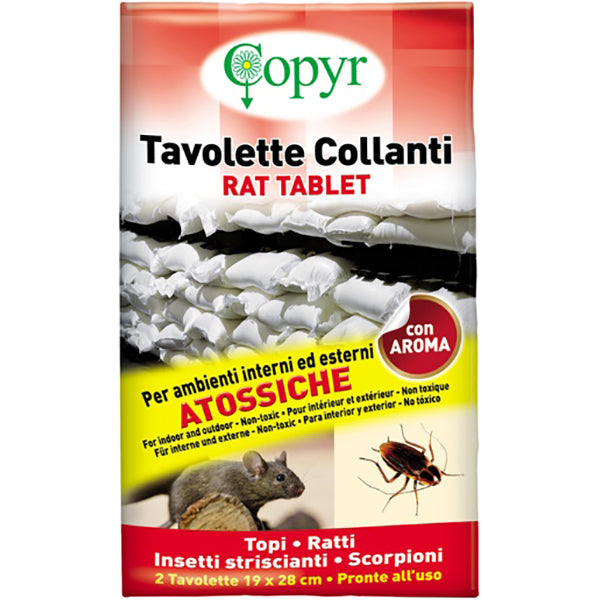 COPYR RAT TABLET TRAPPOLA COLLANTE PER TOPI E INSETTI