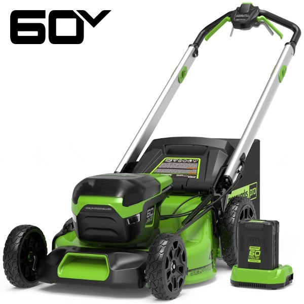 GREENWORKS RASAERBA GD60LM46SPK4 CM46 CARICABATTERIA+BATTERIA 60V 4AH*