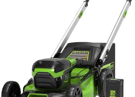 GREENWORKS RASAERBA GD60LM51SPK4 CM51 CARICABATTERIA+BATTERIA 60V 4AH