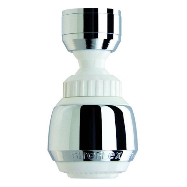 SIROFLEX ROMPIGETTO SIRIUS DOPPIO SNODO CROMATO BIANCO 22X1F-24X1M*