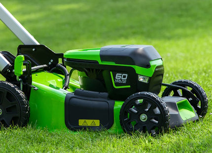 GREENWORKS RASAERBA GD60LM46SPK4 CM46 CARICABATTERIA+BATTERIA 60V 4AH*