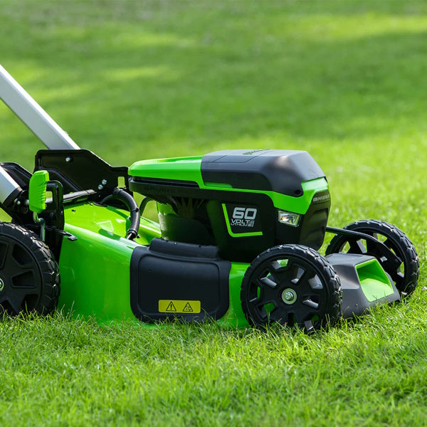 GREENWORKS RASAERBA GD60LM46SPK4 CM46 CARICABATTERIA+BATTERIA 60V 4AH*