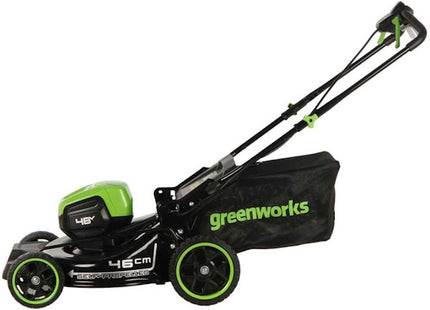 GREENWORKS RASAERBA GD48LM46SPIIK4 CM46 CARICABATTERIA+BATTERIA 48V 4AH
