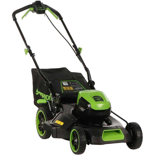 GREENWORKS RASAERBA GD48LM46SPIIK4 CM46 CARICABATTERIA+BATTERIA 48V 4AH