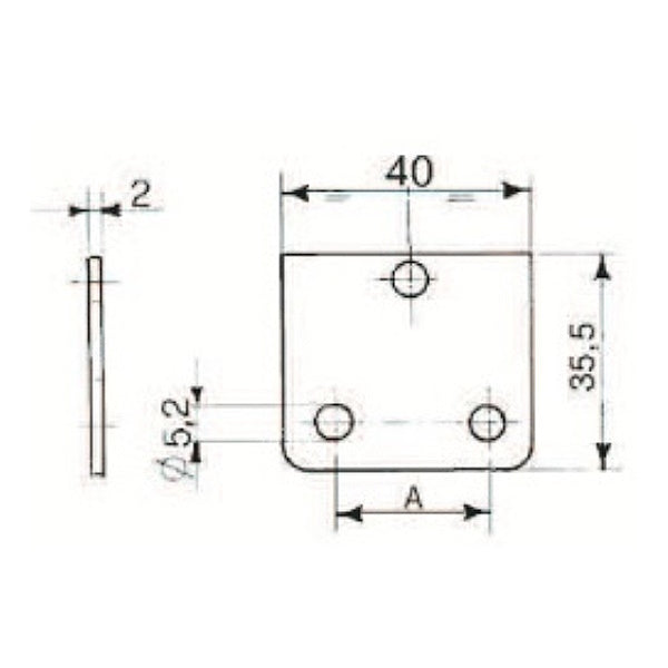 NOVA-FERR CONTROPIASTRA PER CARRELLI MM29 ZINCATA PER ART.5 E 8