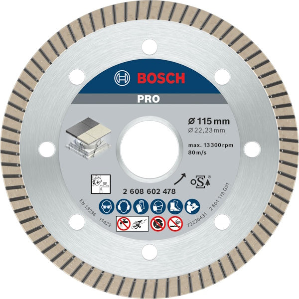 BOSCH DISCO DIAMANTATO PRO CERAMIC EXTRACLEAN TURBO