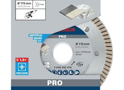 BOSCH DISCO DIAMANTATO PRO CERAMIC EXTRACLEAN TURBO
