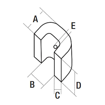 LTF MAGNETE IN ALNICO FERRO DI CAVALLO MM25,5X25,5H FORZA KG 8,5