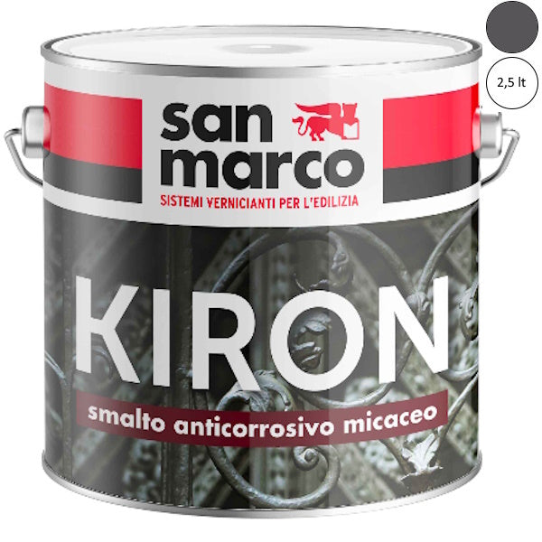 SAN MARCO KIRON SMALTO MICACEO GRANA FINE GRIGIO PIOMBO LT2,5