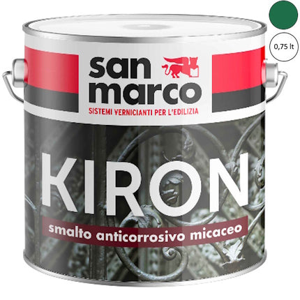SAN MARCO KIRON SMALTO MICACEO GRANA GROSSA VERDE ZINCO LT0,75