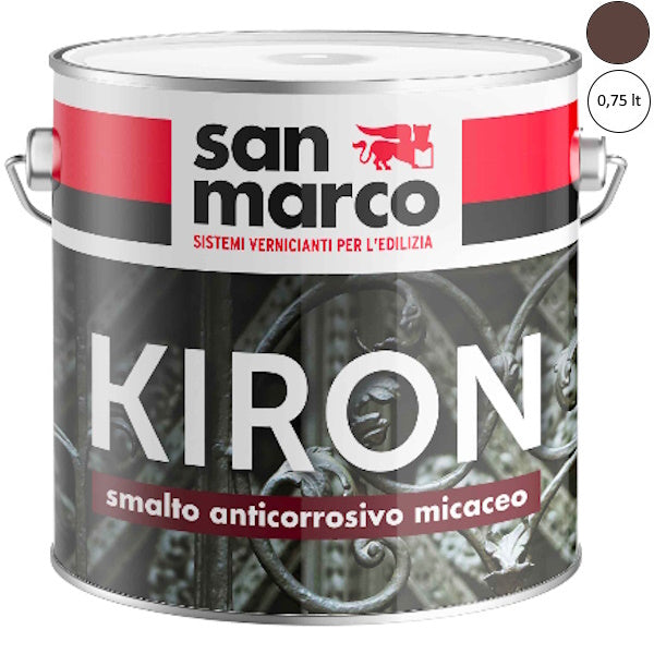SAN MARCO KIRON SMALTO MICACEO GRANA GROSSA TESTA DI MORO LT0,75