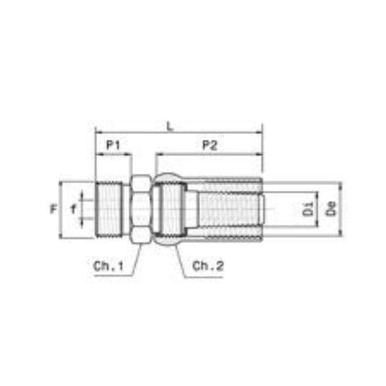 ANI ART. 28/B ATTACCO GIGANTE MASCHIO CON MASCHERINA 1/2"M D.MM13X23