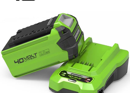GREENWORKS STARTER KIT CARICABATTERIE + BATTERIA GSK40B2 40V 2AH