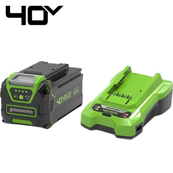 GREENWORKS STARTER KIT CARICABATTERIE + BATTERIA GSK40B4 40V 4AH