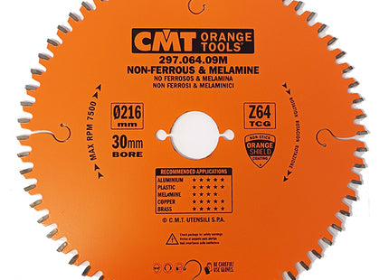 CMT LAMA PER MATERIALI NON FERROSI E MELAMINICI D.MM216X2,8X30 Z 64
