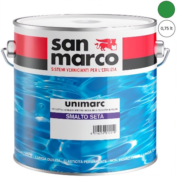 SAN MARCO UNIMARC SMALTO SETA VERDE BANDIERA LT 0,75