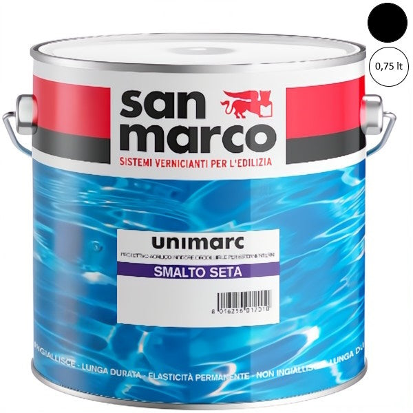 SAN MARCO UNIMARC SMALTO SETA NERO LT 0,75