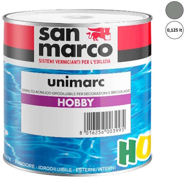 SAN MARCO UNIMARC HOBBY SMALTO ACRILICO GRIGIO MEDIO LT 0,125