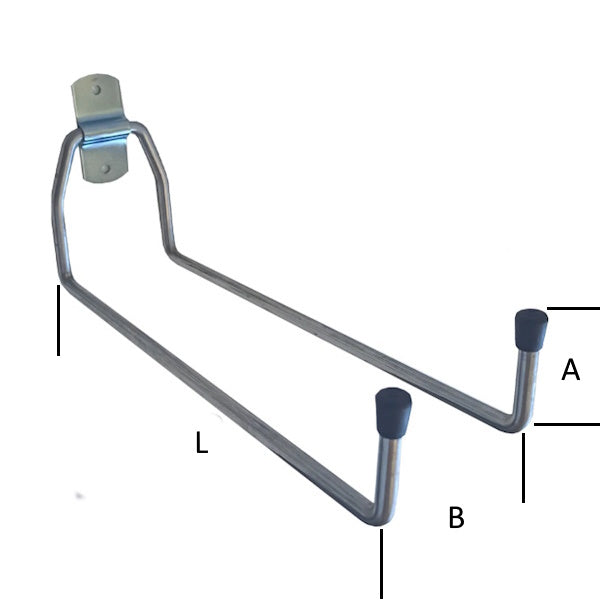 MINUTEX PORTA ATTREZZI DA PARETE MM 180 IN ACCIAIO ZINCATO BIANCO