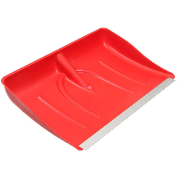 MASS PALA NEVE PLASTICA ROSSA MAXI CM55X37 CON PROFILO SENZA MANICO